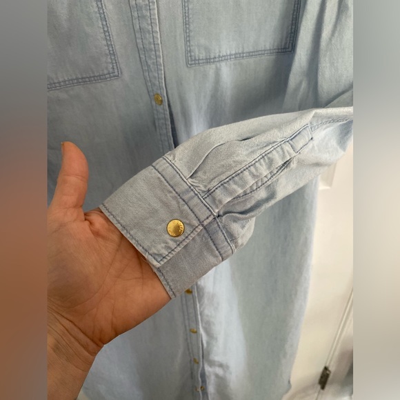 Michael Kors Light Blue Long Sleeve Dress - Picture 8 of 9